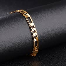 Picture of Classic Figaro Link Gold Bracelet